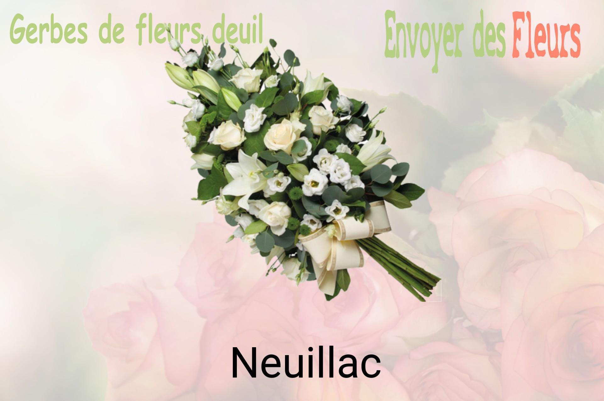 Gerbe de fleurs de deuil livrée à Neuillac